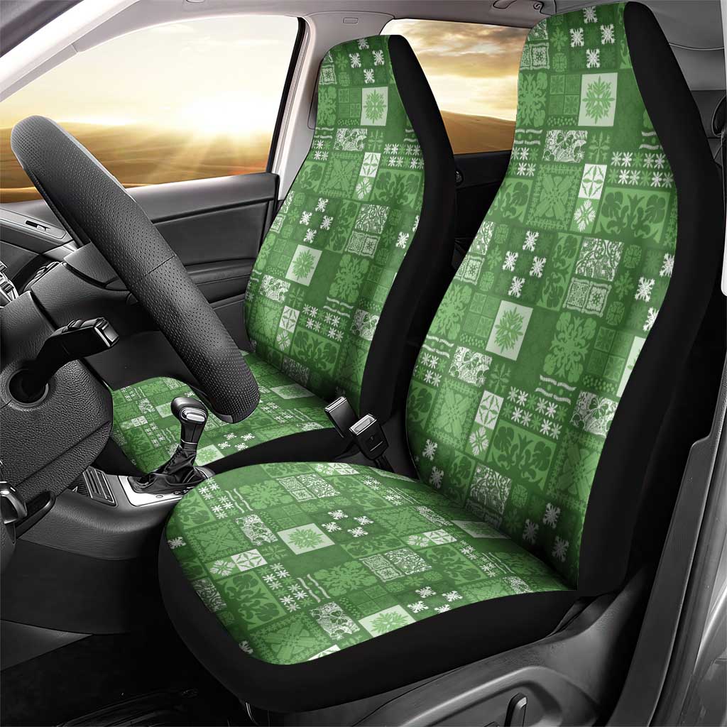 Vintage Hawaiian Quilting Patterns Car Seat Cover Green Style Tribal Fabric Patchwork - Polynesian Pride