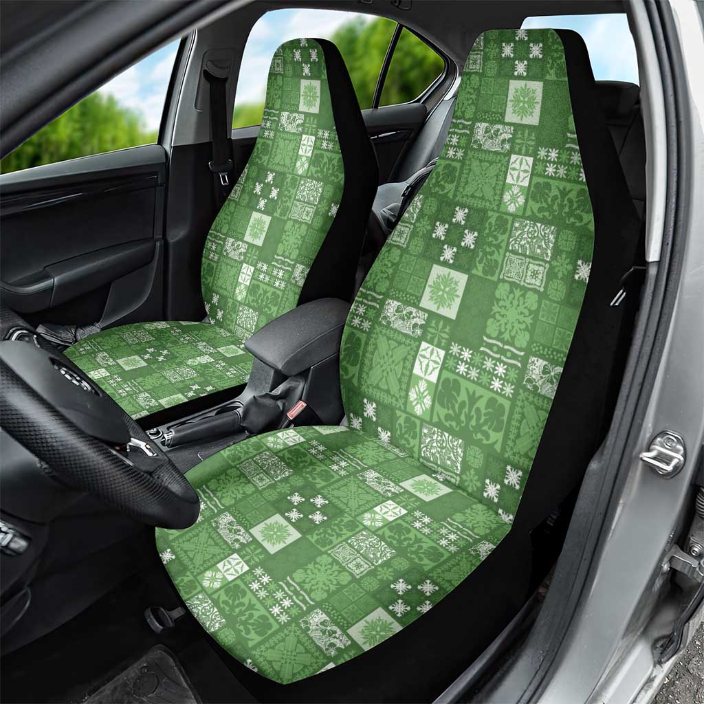 Vintage Hawaiian Quilting Patterns Car Seat Cover Green Style Tribal Fabric Patchwork - Polynesian Pride