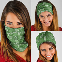 Vintage Hawaiian Quilting Patterns Neck Gaiter Green Style Tribal Fabric Patchwork - Polynesian Pride