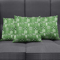 Vintage Hawaiian Quilting Patterns Pillow Cover Green Style Tribal Fabric Patchwork - Polynesian Pride
