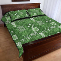 Vintage Hawaiian Quilting Patterns Quilt Bed Set Green Style Tribal Fabric Patchwork - Polynesian Pride