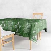 Vintage Hawaiian Quilting Patterns Tablecloth Green Style Tribal Fabric Patchwork - Polynesian Pride