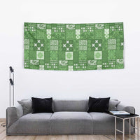 Vintage Hawaiian Quilting Patterns Tapestry Green Style Tribal Fabric Patchwork - Polynesian Pride