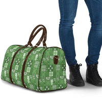 Vintage Hawaiian Quilting Patterns Travel Bag Green Style Tribal Fabric Patchwork - Polynesian Pride