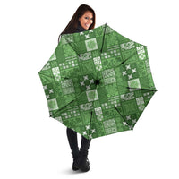 Vintage Hawaiian Quilting Patterns Umbrella Green Style Tribal Fabric Patchwork - Polynesian Pride