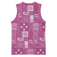Vintage Hawaiian Quilting Patterns Basketball Jersey Pink Style Tribal Fabric Patchwork - Polynesian Pride
