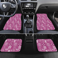 Vintage Hawaiian Quilting Patterns Car Mats Pink Style Tribal Fabric Patchwork - Polynesian Pride