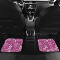 Vintage Hawaiian Quilting Patterns Car Mats Pink Style Tribal Fabric Patchwork - Polynesian Pride