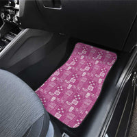Vintage Hawaiian Quilting Patterns Car Mats Pink Style Tribal Fabric Patchwork - Polynesian Pride