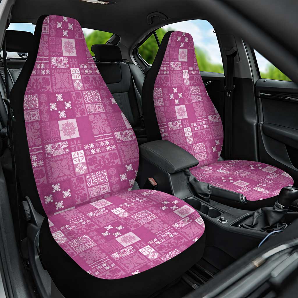 Vintage Hawaiian Quilting Patterns Car Seat Cover Pink Style Tribal Fabric Patchwork - Polynesian Pride