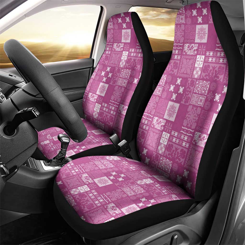 Vintage Hawaiian Quilting Patterns Car Seat Cover Pink Style Tribal Fabric Patchwork - Polynesian Pride