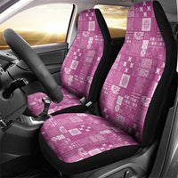 Vintage Hawaiian Quilting Patterns Car Seat Cover Pink Style Tribal Fabric Patchwork - Polynesian Pride