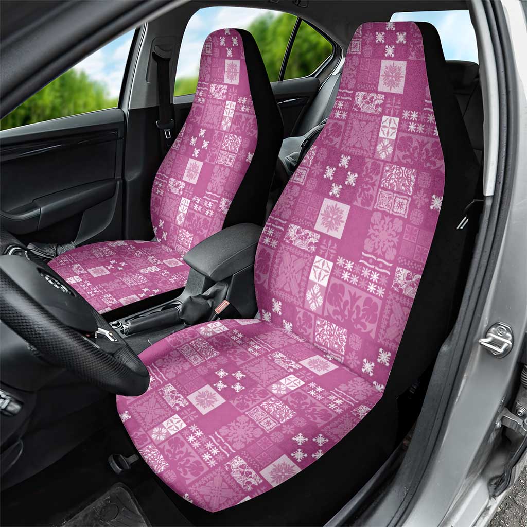 Vintage Hawaiian Quilting Patterns Car Seat Cover Pink Style Tribal Fabric Patchwork - Polynesian Pride