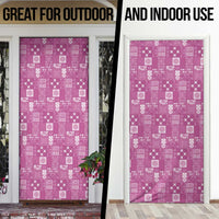 Vintage Hawaiian Quilting Patterns Door Cover Pink Style Tribal Fabric Patchwork - Polynesian Pride