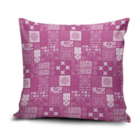 Vintage Hawaiian Quilting Patterns Pillow Cover Pink Style Tribal Fabric Patchwork - Polynesian Pride
