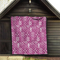 Vintage Hawaiian Quilting Patterns Quilt Pink Style Tribal Fabric Patchwork - Polynesian Pride