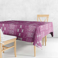 Vintage Hawaiian Quilting Patterns Tablecloth Pink Style Tribal Fabric Patchwork - Polynesian Pride