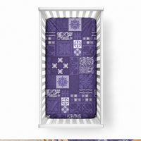 Vintage Hawaiian Quilting Patterns Baby Bed Cover Purple Style Tribal Fabric Patchwork LT9 28 × 52 in Purple - Polynesian Pride