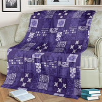 Vintage Hawaiian Quilting Patterns Blanket Purple Style Tribal Fabric Patchwork - Polynesian Pride