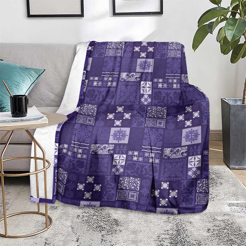 Vintage Hawaiian Quilting Patterns Blanket Purple Style Tribal Fabric Patchwork - Polynesian Pride