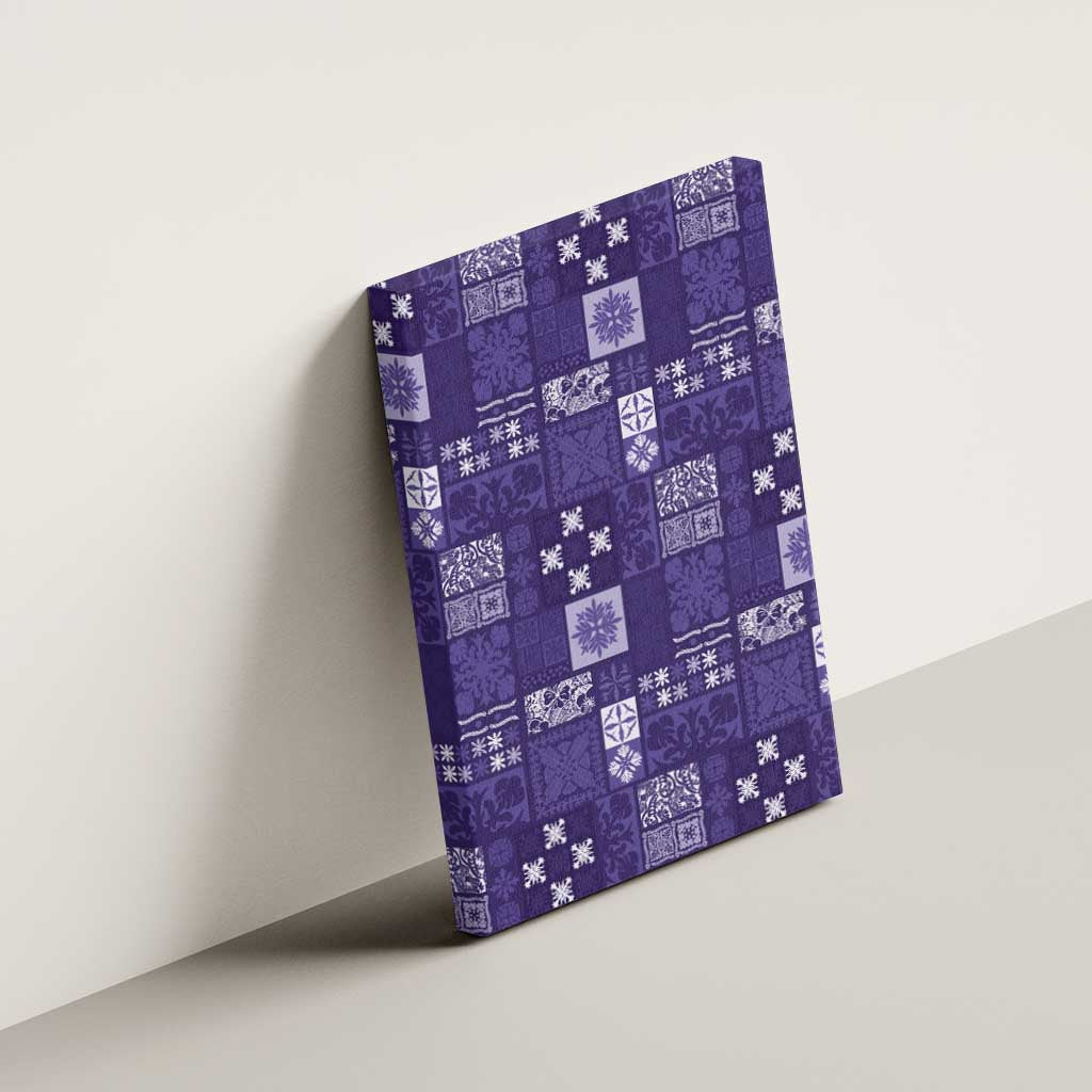 Vintage Hawaiian Quilting Patterns Canvas Wall Art Purple Style Tribal Fabric Patchwork - Polynesian Pride