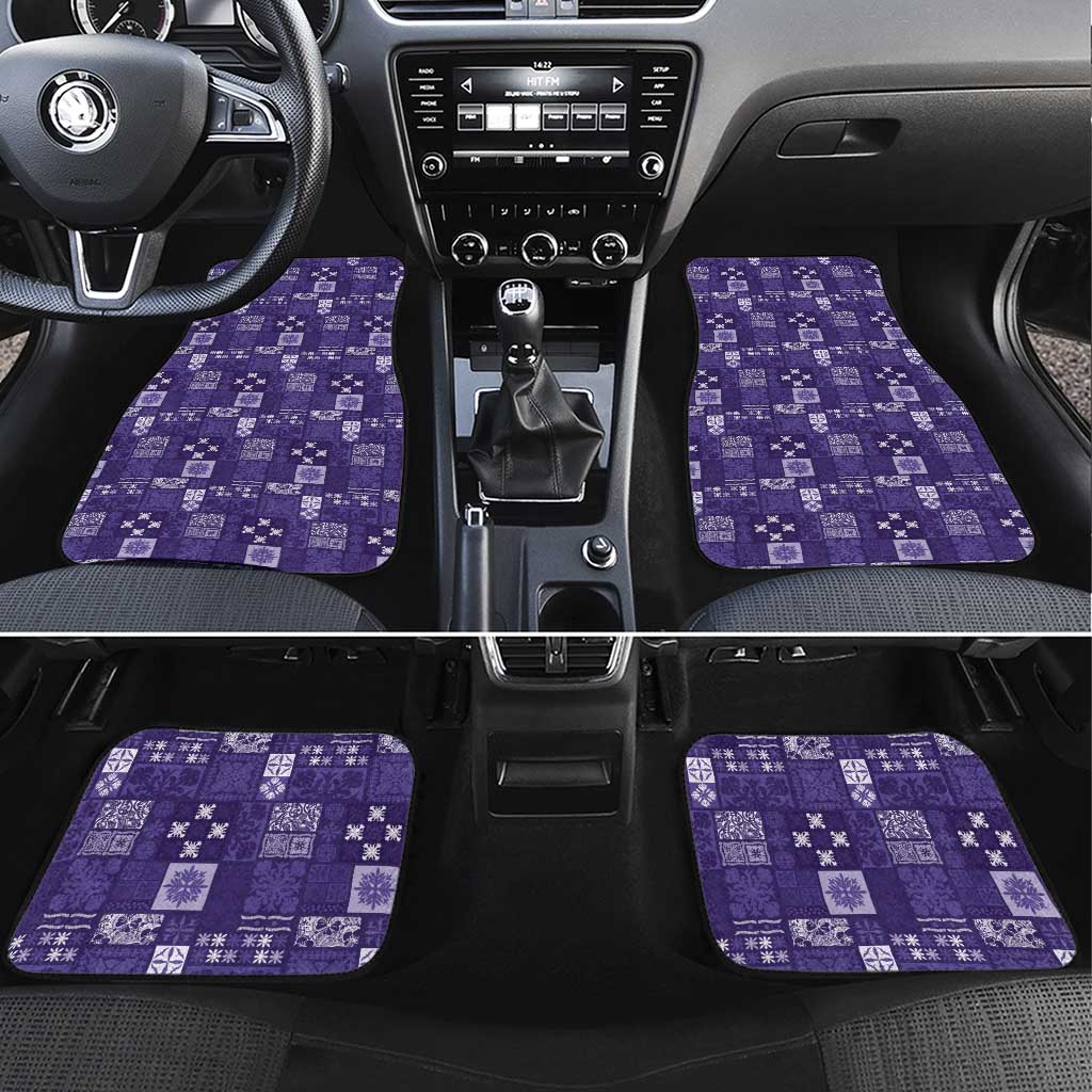 Vintage Hawaiian Quilting Patterns Car Mats Purple Style Tribal Fabric Patchwork - Polynesian Pride