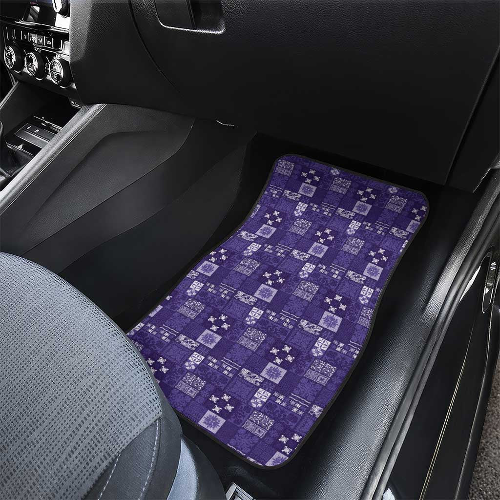 Vintage Hawaiian Quilting Patterns Car Mats Purple Style Tribal Fabric Patchwork - Polynesian Pride