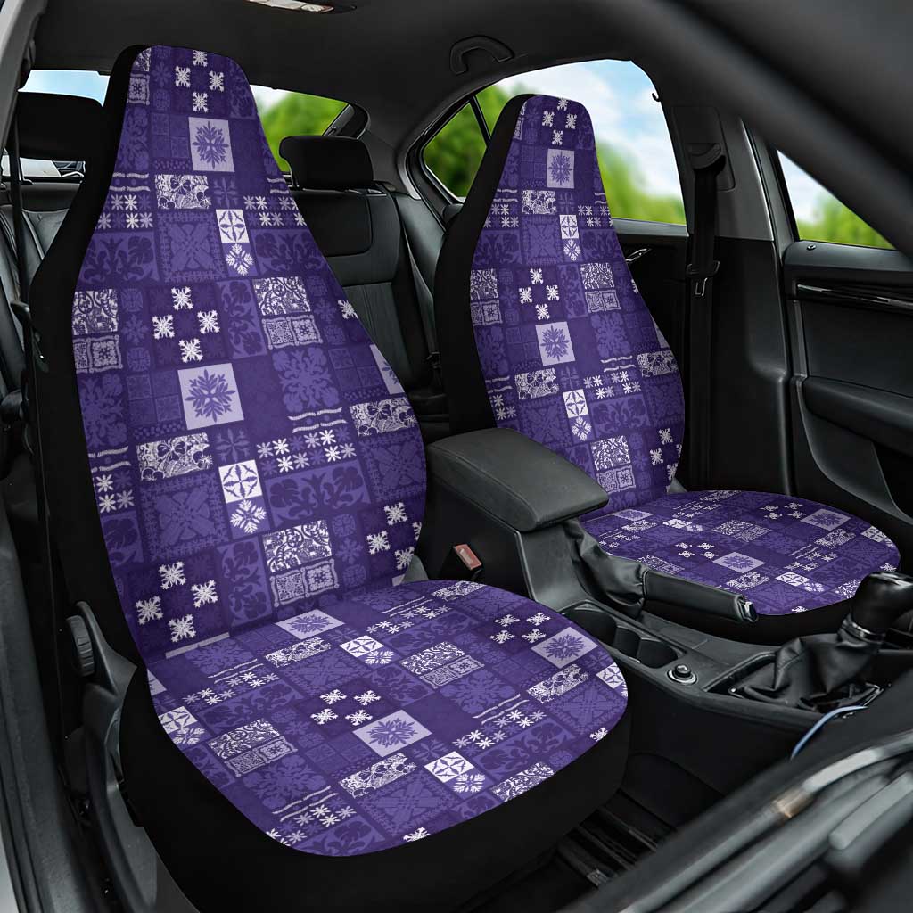 Vintage Hawaiian Quilting Patterns Car Seat Cover Purple Style Tribal Fabric Patchwork - Polynesian Pride