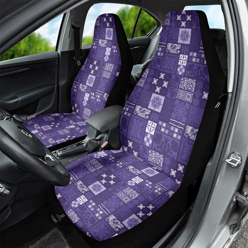 Vintage Hawaiian Quilting Patterns Car Seat Cover Purple Style Tribal Fabric Patchwork - Polynesian Pride