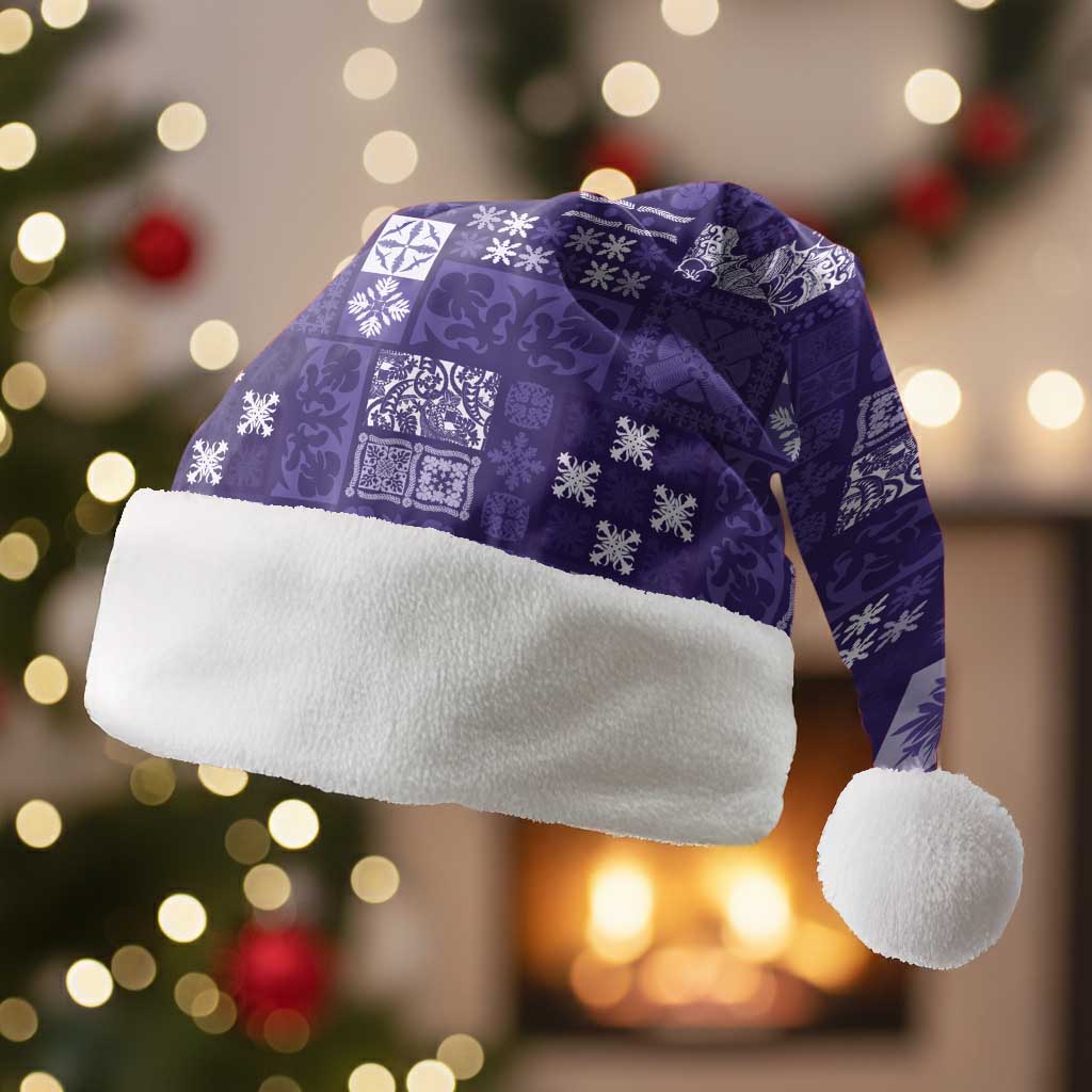 Vintage Hawaiian Quilting Patterns Christmas Santa Hat Purple Style Tribal Fabric Patchwork - Polynesian Pride