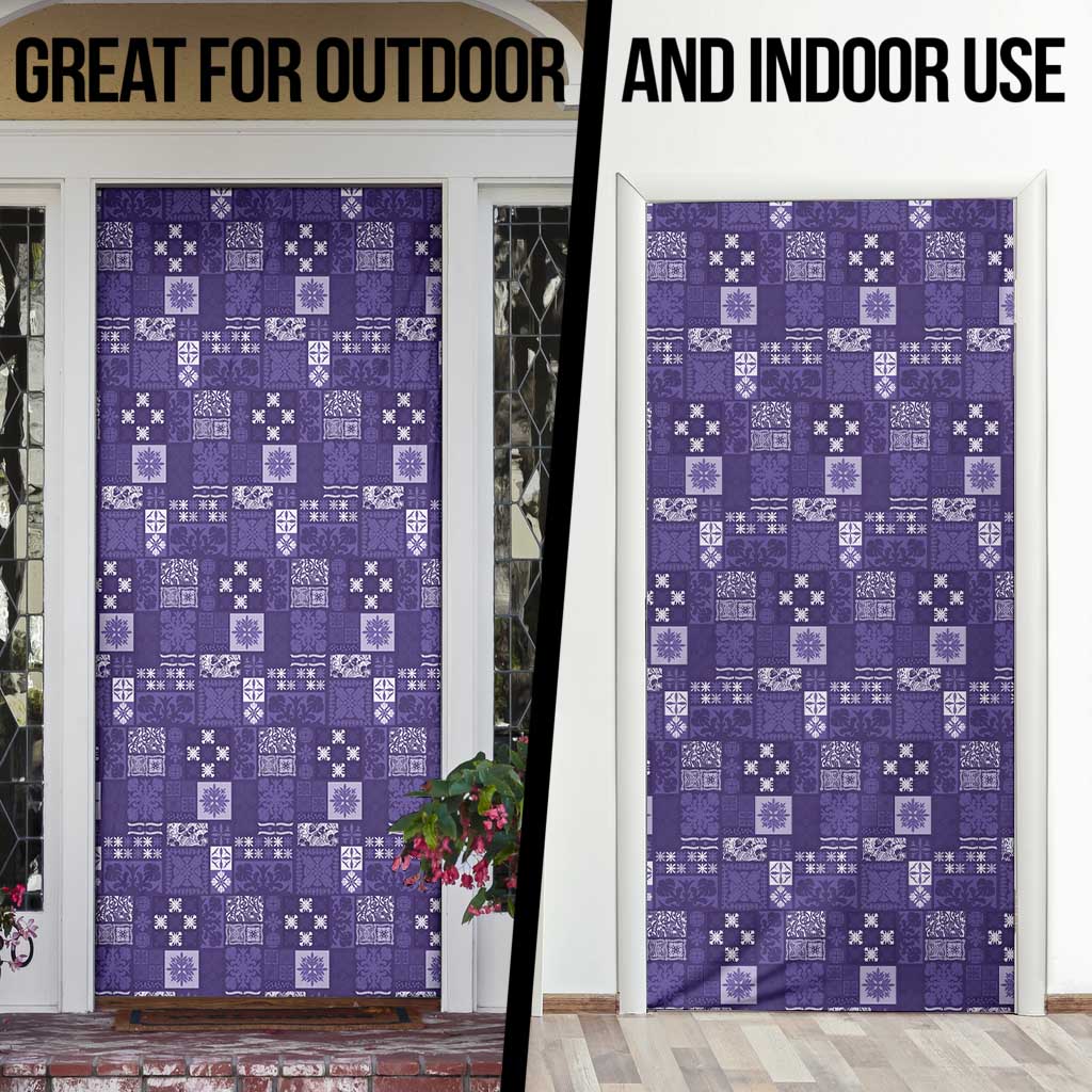 Vintage Hawaiian Quilting Patterns Door Cover Purple Style Tribal Fabric Patchwork - Polynesian Pride
