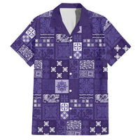 Vintage Hawaiian Quilting Patterns Hawaiian Shirt Purple Style Tribal Fabric Patchwork - Polynesian Pride