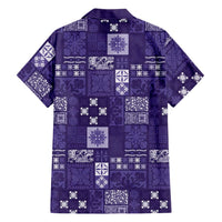 Vintage Hawaiian Quilting Patterns Hawaiian Shirt Purple Style Tribal Fabric Patchwork - Polynesian Pride