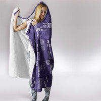 Vintage Hawaiian Quilting Patterns Hooded Blanket Purple Style Tribal Fabric Patchwork - Polynesian Pride