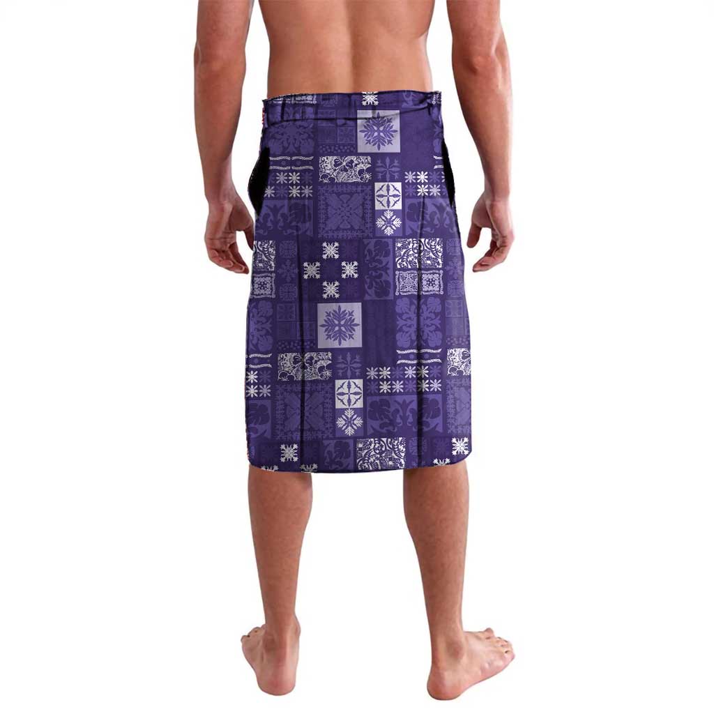 Vintage Hawaiian Quilting Patterns Lavalava Purple Style Tribal Fabric Patchwork - Polynesian Pride