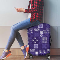 Vintage Hawaiian Quilting Patterns Luggage Cover Purple Style Tribal Fabric Patchwork - Polynesian Pride