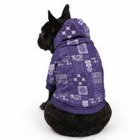 Vintage Hawaiian Quilting Patterns Pet Hoodie Purple Style Tribal Fabric Patchwork LT9 - Polynesian Pride