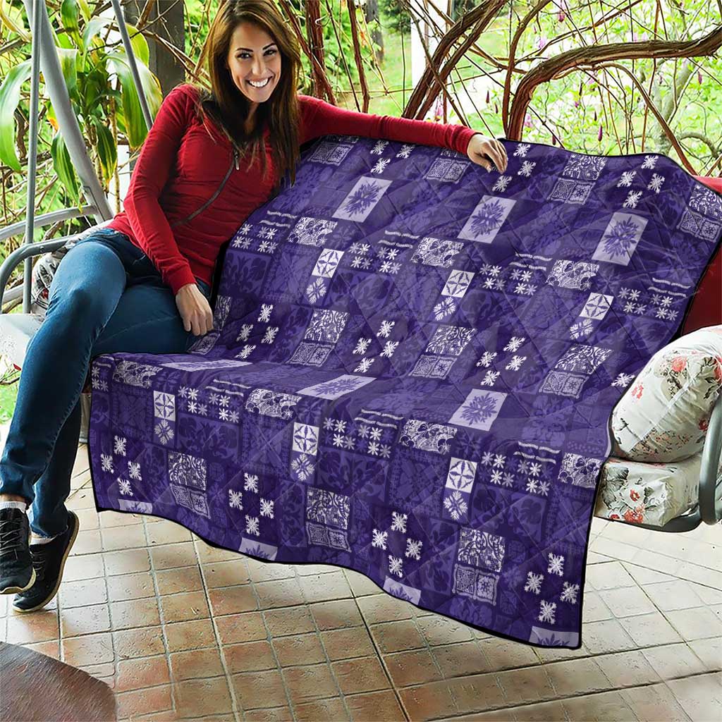 Vintage Hawaiian Quilting Patterns Quilt Purple Style Tribal Fabric Patchwork - Polynesian Pride