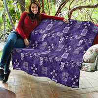 Vintage Hawaiian Quilting Patterns Quilt Purple Style Tribal Fabric Patchwork - Polynesian Pride