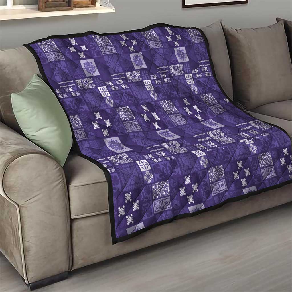 Vintage Hawaiian Quilting Patterns Quilt Purple Style Tribal Fabric Patchwork - Polynesian Pride
