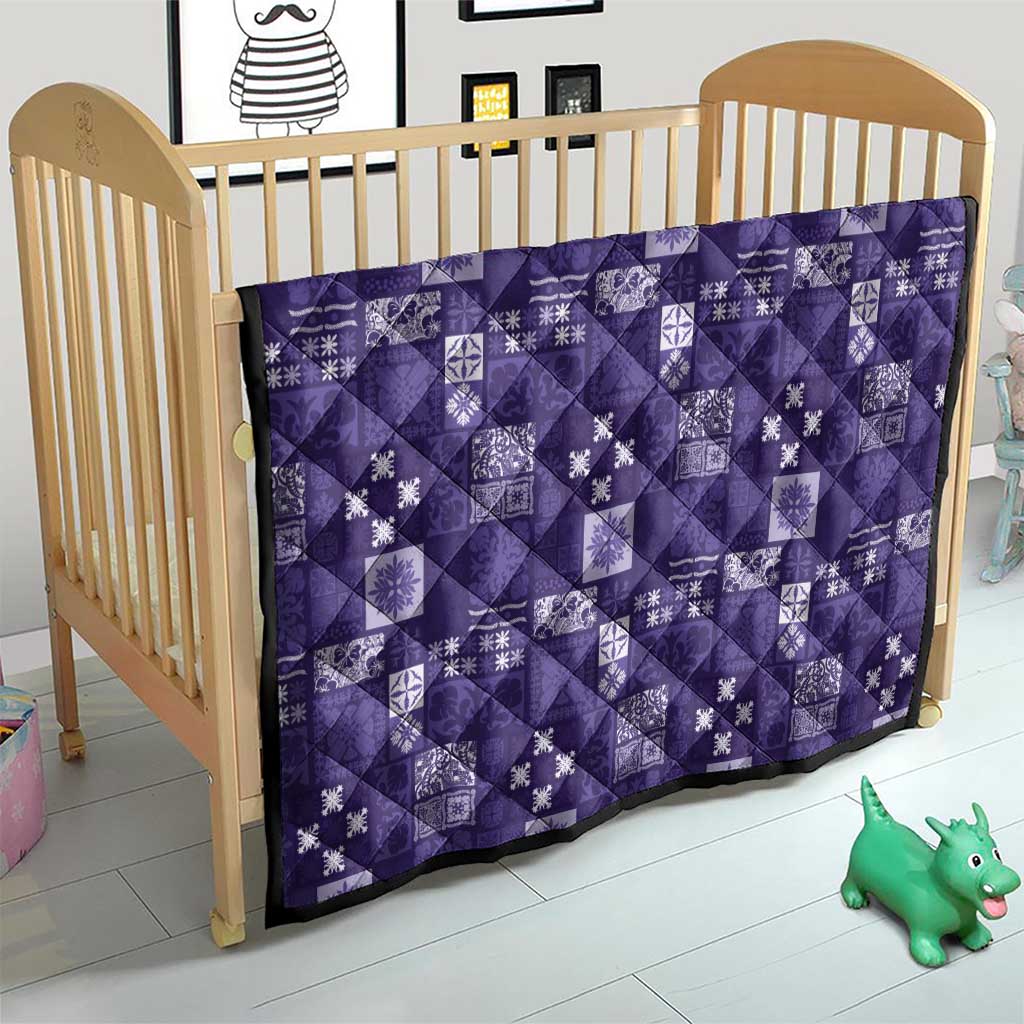 Vintage Hawaiian Quilting Patterns Quilt Purple Style Tribal Fabric Patchwork - Polynesian Pride
