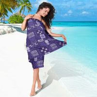 Vintage Hawaiian Quilting Patterns Sarong Purple Style Tribal Fabric Patchwork - Polynesian Pride
