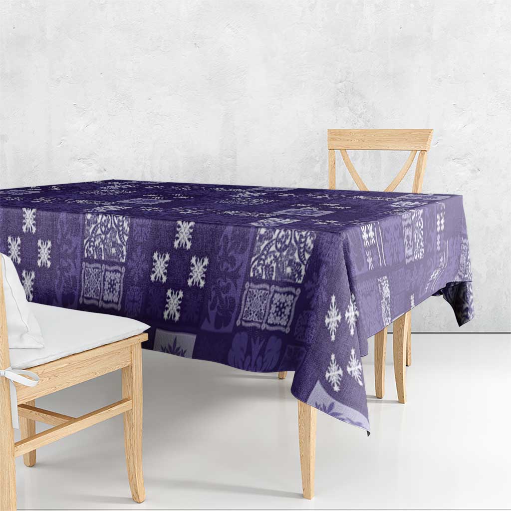 Vintage Hawaiian Quilting Patterns Tablecloth Purple Style Tribal Fabric Patchwork - Polynesian Pride