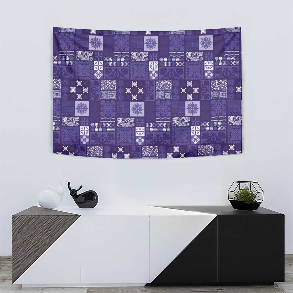 Vintage Hawaiian Quilting Patterns Tapestry Purple Style Tribal Fabric Patchwork - Polynesian Pride