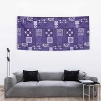 Vintage Hawaiian Quilting Patterns Tapestry Purple Style Tribal Fabric Patchwork - Polynesian Pride
