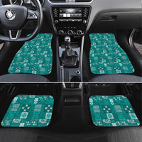 Vintage Hawaiian Quilting Patterns Car Mats Turquoise Style Tribal Fabric Patchwork - Polynesian Pride