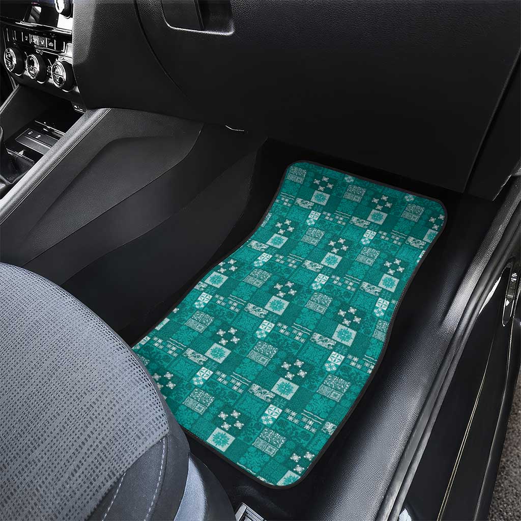 Vintage Hawaiian Quilting Patterns Car Mats Turquoise Style Tribal Fabric Patchwork - Polynesian Pride