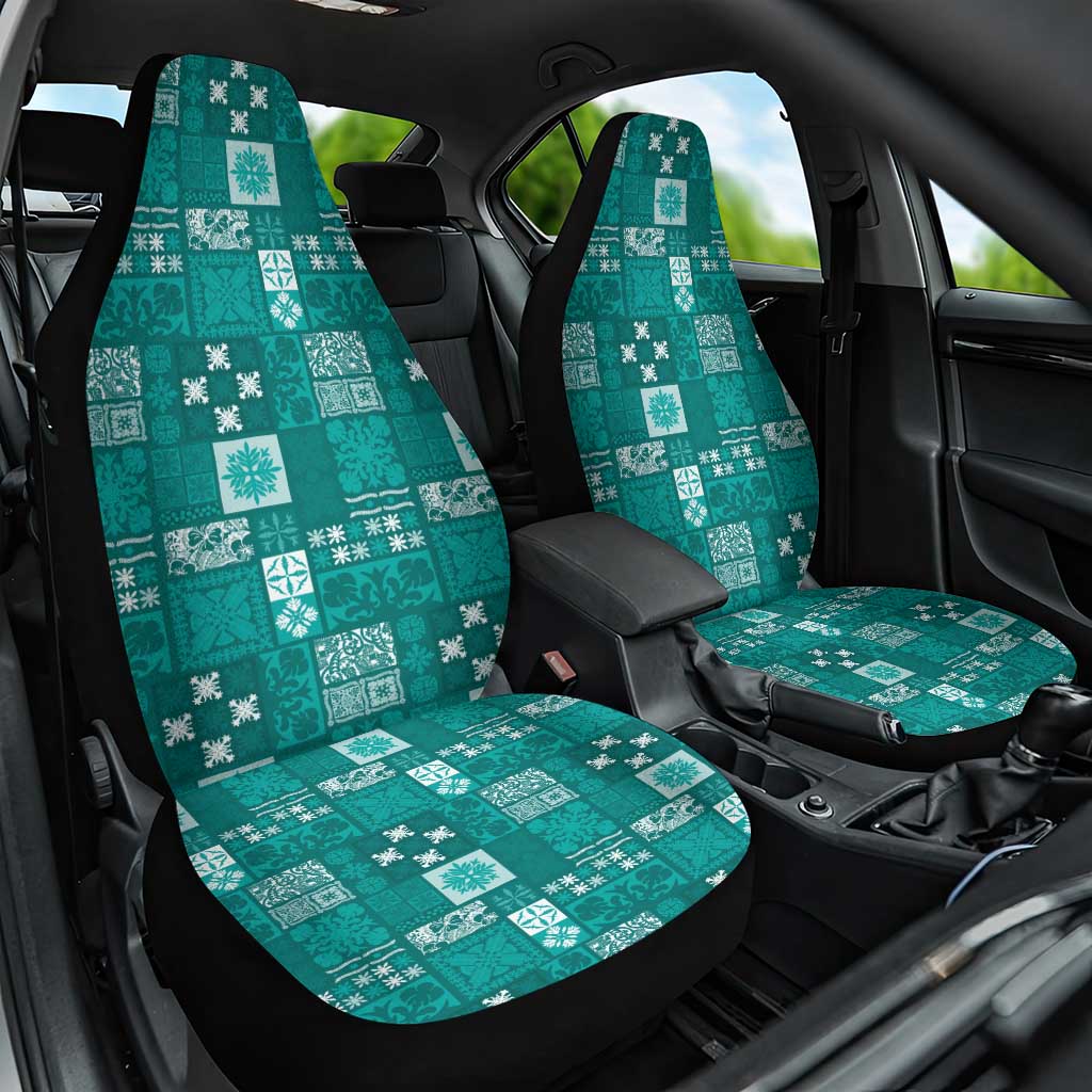 Vintage Hawaiian Quilting Patterns Car Seat Cover Turquoise Style Tribal Fabric Patchwork - Polynesian Pride