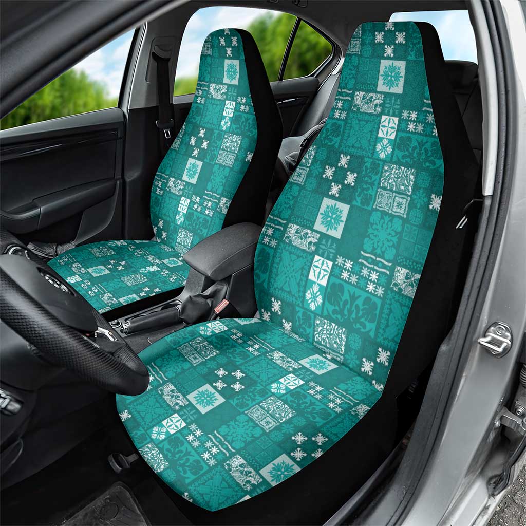 Vintage Hawaiian Quilting Patterns Car Seat Cover Turquoise Style Tribal Fabric Patchwork - Polynesian Pride