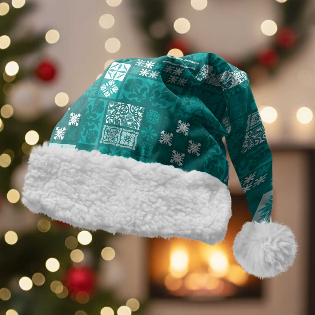 Vintage Hawaiian Quilting Patterns Christmas Santa Hat Turquoise Style Tribal Fabric Patchwork - Polynesian Pride